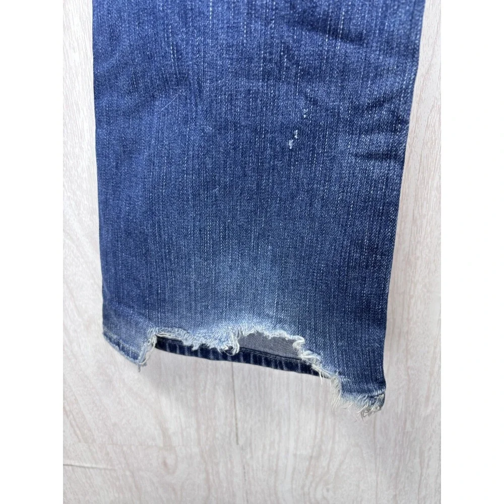 7 For All Mankind Bootcut‎ Jeans Women's 31x33 Low Rise Flare Y2K Stretch Denim - Picture 8 of 11